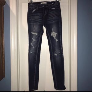 Distressed Dark Wash Jeans